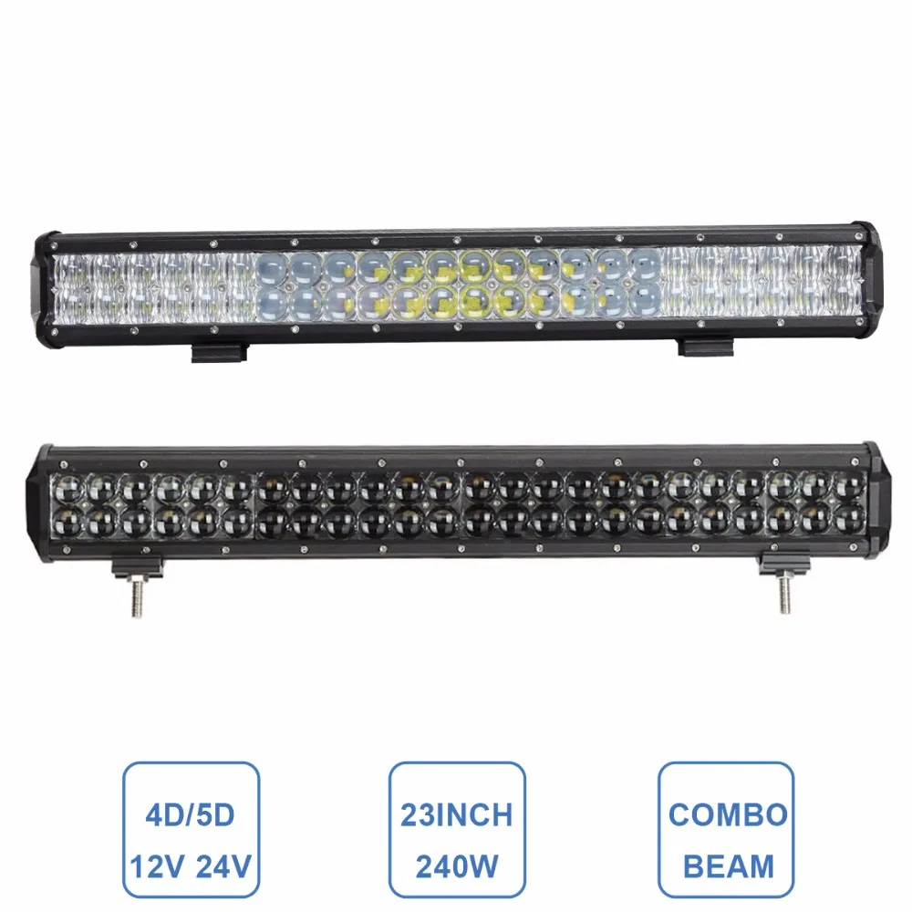 

Offroad 23'' 240W LED Light Bar 4D/5D 12V 24V Truck SUV 4X4 4WD Trailer Van Camper Car Boat Wagon Combo Driving Lamp
