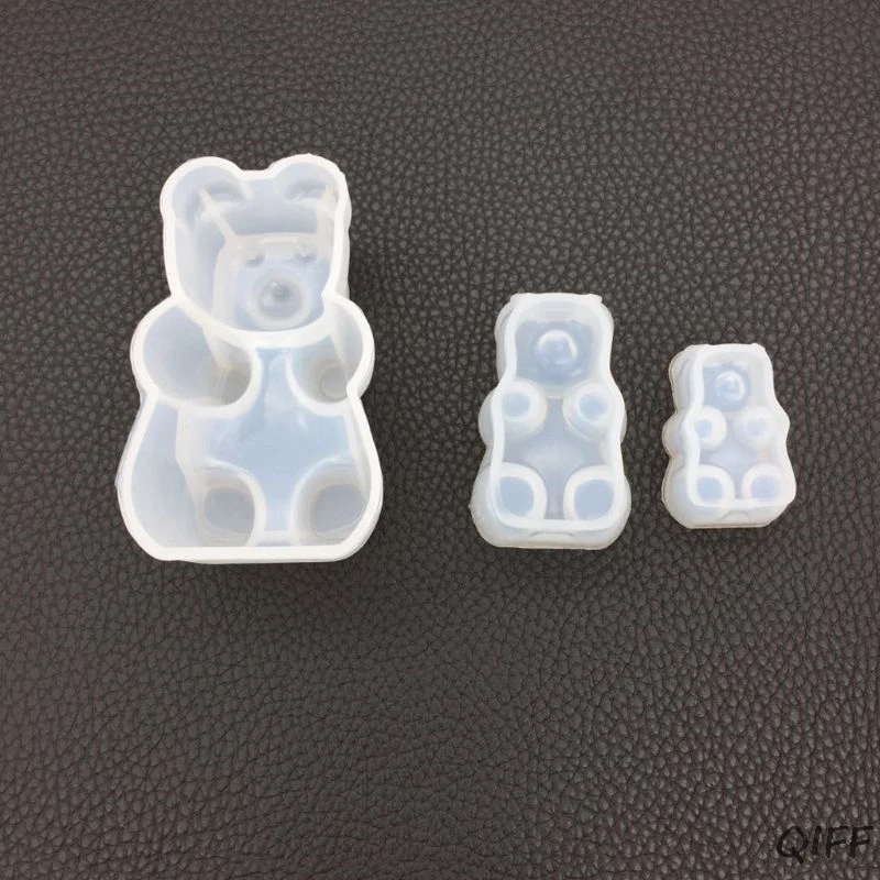 Gummy медведь конфеты силиконовые формы торт Шоколадный помадка смолы кулон ювелирные изделия DIY
