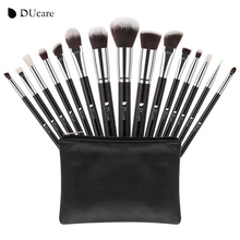 DUcare New 15 Pcs Makeup Brushes Set Professional Synthetic Hair Goat Hair Cosmetics Kit Make Up Brush with Bag Free Shipping DUcare New 15 Pcs Makeup Brushes Set Professional Synthetic Hair Goat Hair Cosmetics Kit Make Up Brush with Bag Free Shipping