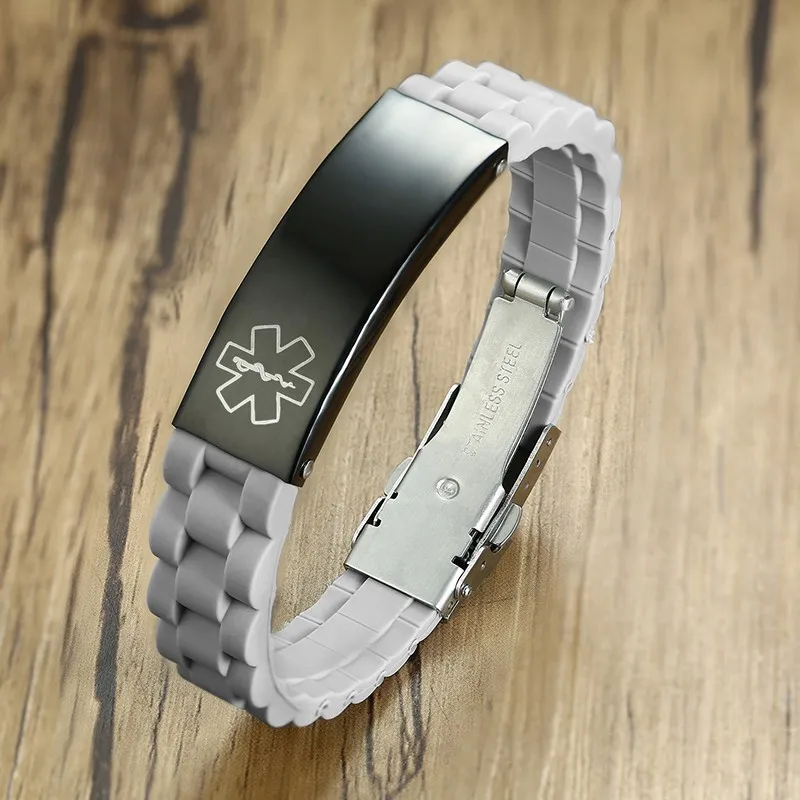 ForeverWill Einstellbare Personalisierte Medizinische Alarm Armbänder