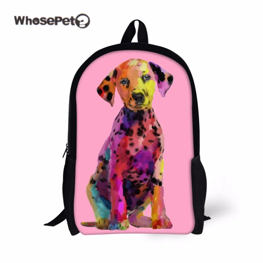 WHOSEPET Cute Dog School Bags for Girls Casual Kids Women Shoulder