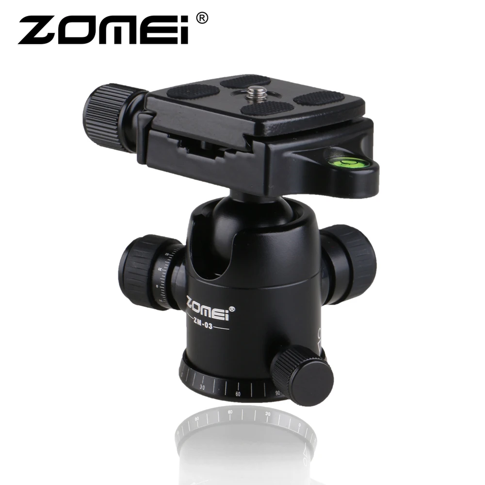 ZOMEi ZM-03 Штатив для фотосъемки с шаровой головкой(обновленная версия) металлическая шаровая Головка+ быстросъемная пластина Профессиональный штатив для камеры до 8 кг
