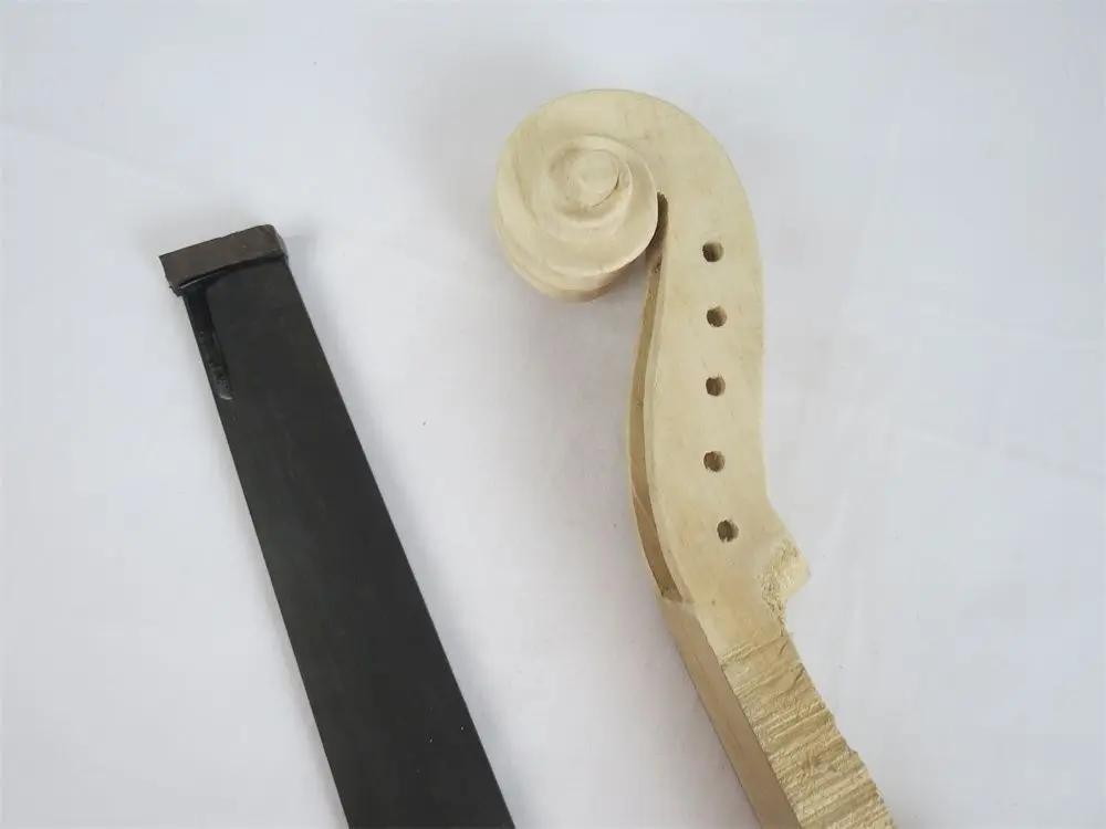 

Violin part,1pcs white violin 5 string neck 4/4 with fingerboard
