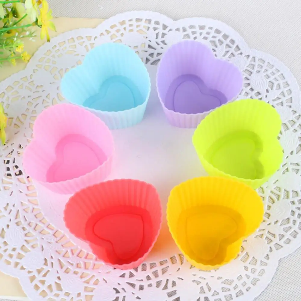 KANNERT 6 pcs Silicone Cake Cupcake Liner Baking Cup Mold Muffin Round