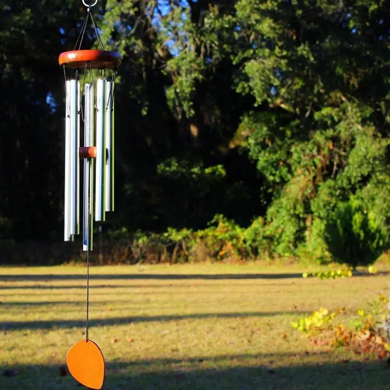 BESTOYARD Wind Chime серебристого металла трубы бука церковные колокола висит декор(цвет красного вина