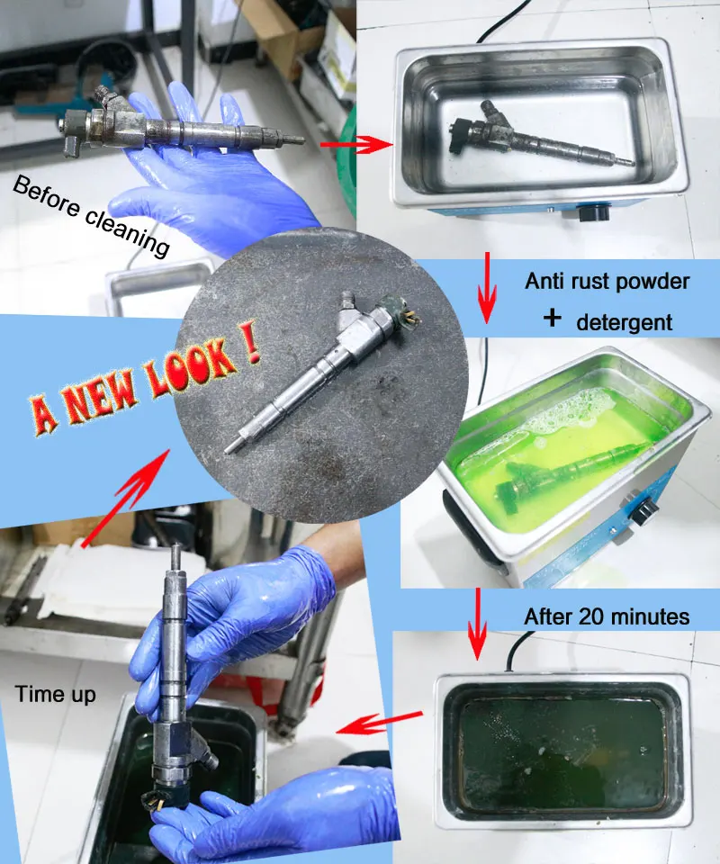 ERIKC Diesel Injection Nozzle Cleaner Kit Ultrasonic Injector Cleaning Machine