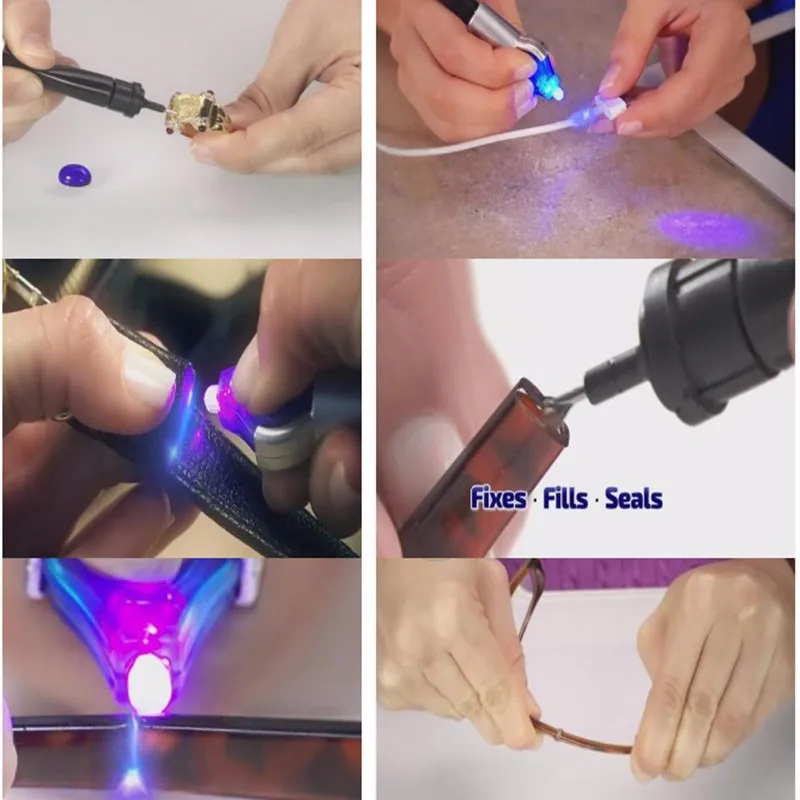 Visbella good bond 5 Second Fix UV Light Repair Tool With Glue Super Powered Liquid Plastic Welding compound Wholesale traceable