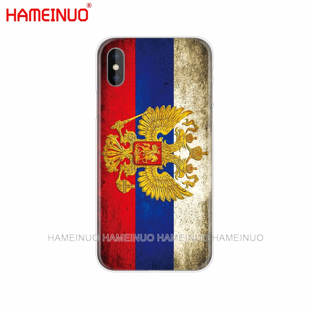 HAMEINUO флаг России медведь Орел Чехол для мобильного телефона для iphone 6 4 4s 5 5s SE 5c 6 6s 7 8 plus чехол для iphone 10 X - Цвет: 03041