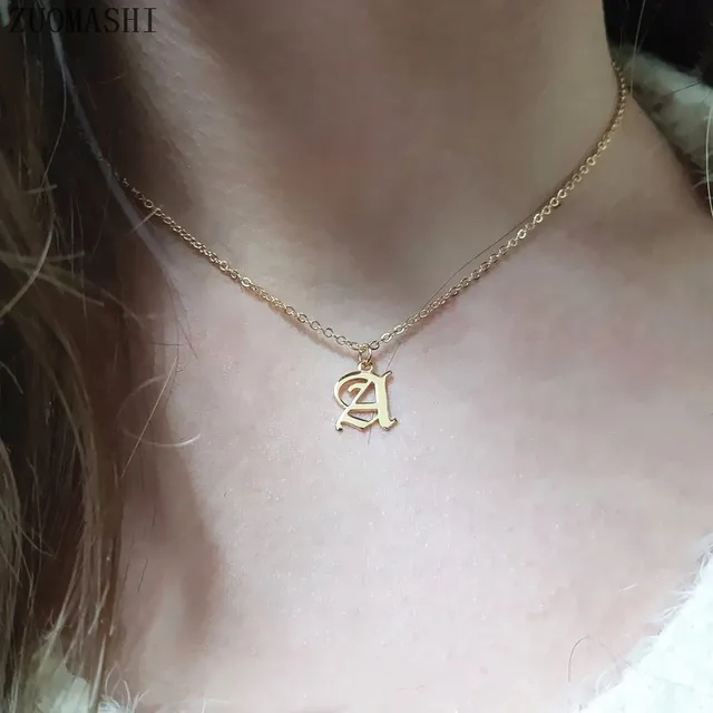 Initial Necklace Custom Capital Initial 