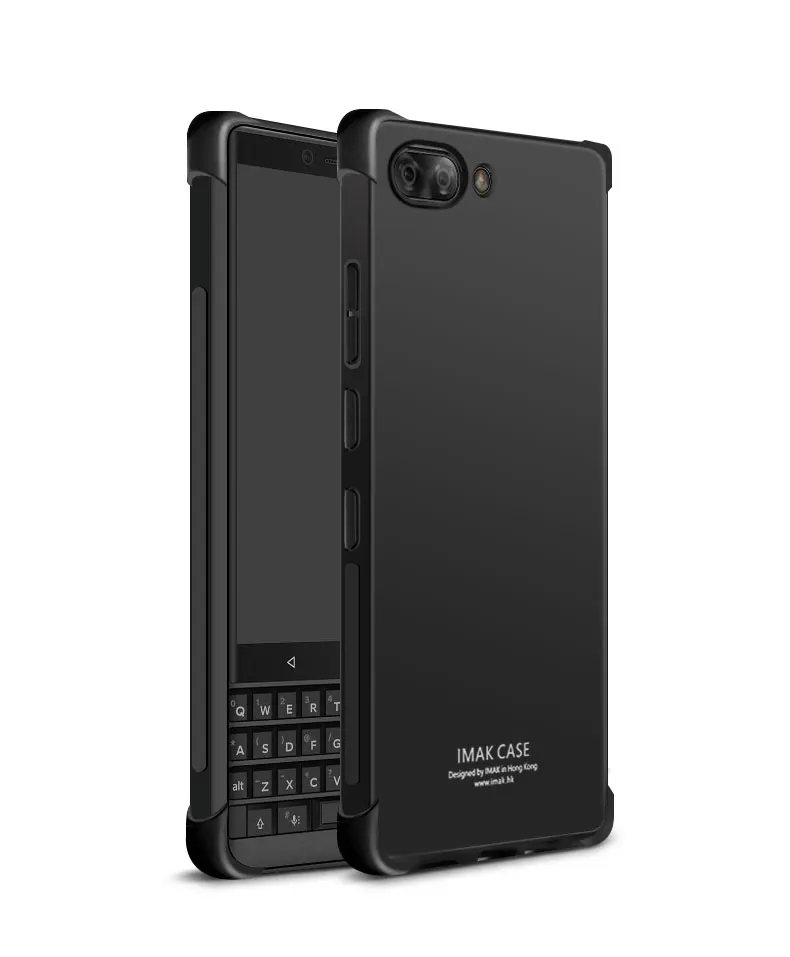 IMAK углы подушка безопасности ударопрочный чехол для BlackBerry KEY 2 Athena Мягкий ТПУ чехол полное покрытие матовый чехол для KEY2 защита экрана