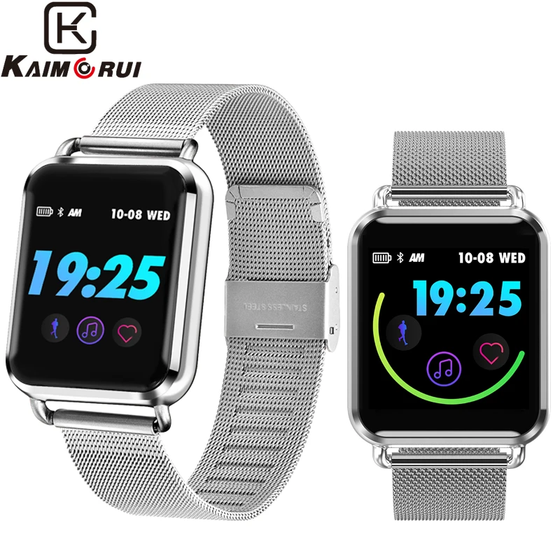 

Smart Watch Heart Rate Color Screen Smart Bracelet Pedometer Bluetooth Fitness Bracelet Watch with Leather Band for Android IOS