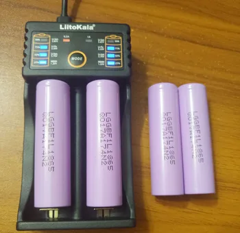 

4XLVNINA 18650 18650F1L Rechargeable Li-ion battery 3.7V 3350mAh for LG 18650F1L 18650 battery+1 Liitokala Lii-202 charger