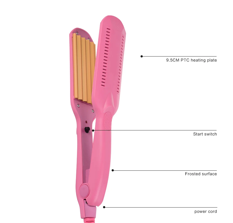 Professional hair curler Crimper Ceramic Corrugated Curler Curling Iron Hair Styler Electric Corrugation Wave Styling Tools 2