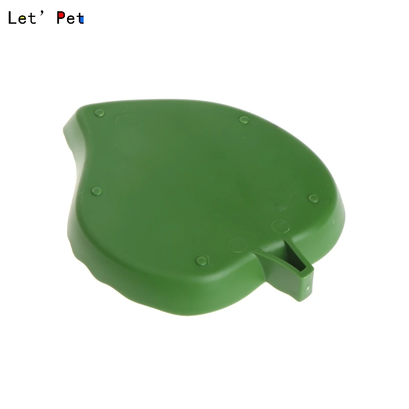 Рептилия воды миска для еды Пластиковые Gecko устройство подачи червя лист форма 2 размера