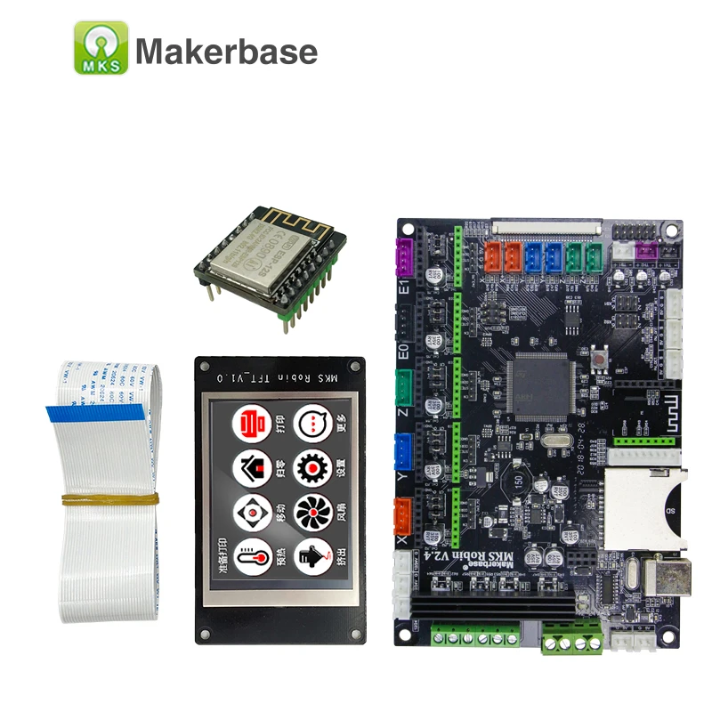 MKS Robin integrated circuit mainboard Robin STM32 controller mother board with TFT display 3d printer diy starter kit control MKS Robin integrated circuit mainboard Robin STM32 controller mother board with TFT display 3d printer diy starter kit control