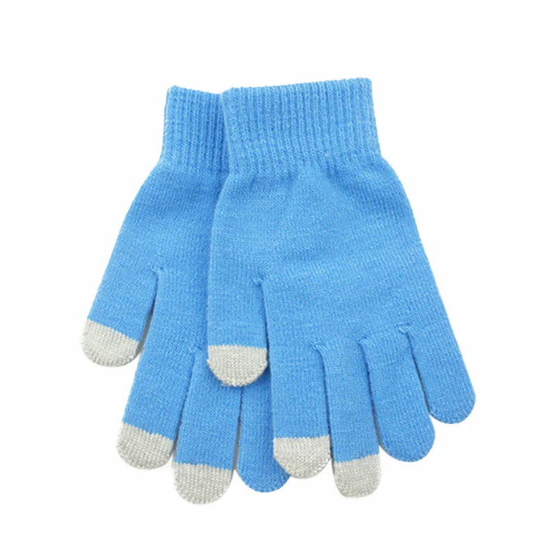 Для женщин Для мужчин Зимние перчатки шерстяные вязаные варежки унисекс, для сенсорных экранов перчатки теплые женские зимние сапоги; полный палец полосатые перчатки