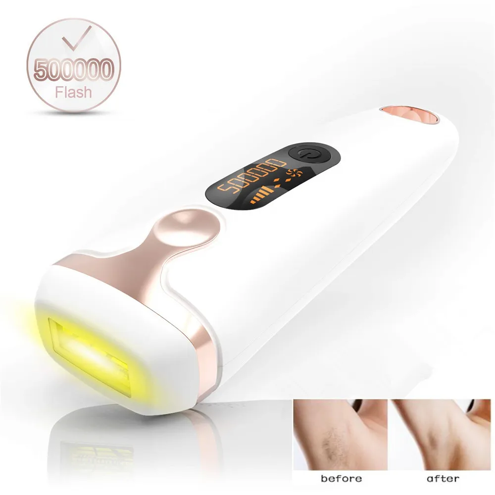

IPL Hair Removal System,Laser 500000 Flash Permanent Painless Hair Removal Device,Skin Sensor Hair Treatment for Face & Body