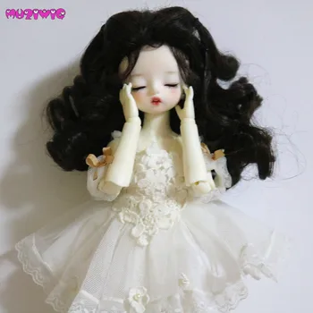 

Curly Black Wigs for 1/3 1/4 1/6 BJD Dolls Hair Accessories Synthetic Fiber Wigs Free Shipping
