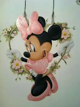 

DIY 5D diamond painting cross-stitch cartoon Minnie full square round diamond embroidery Mickey Rhinestone mosaic icon