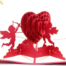 Ochine 3D лазерная резка свадебное приглашение из бумаги поздравительные открытки на заказ подарки карта «kirigami» Любовь/угол и Newlyweds