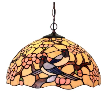 

Scandinavian Rustic Tiffanylamp,Luxury Art Deco Bird LED Large Wall Hanging Pendant Lamp Light Salon Hotel Dining House Lighting