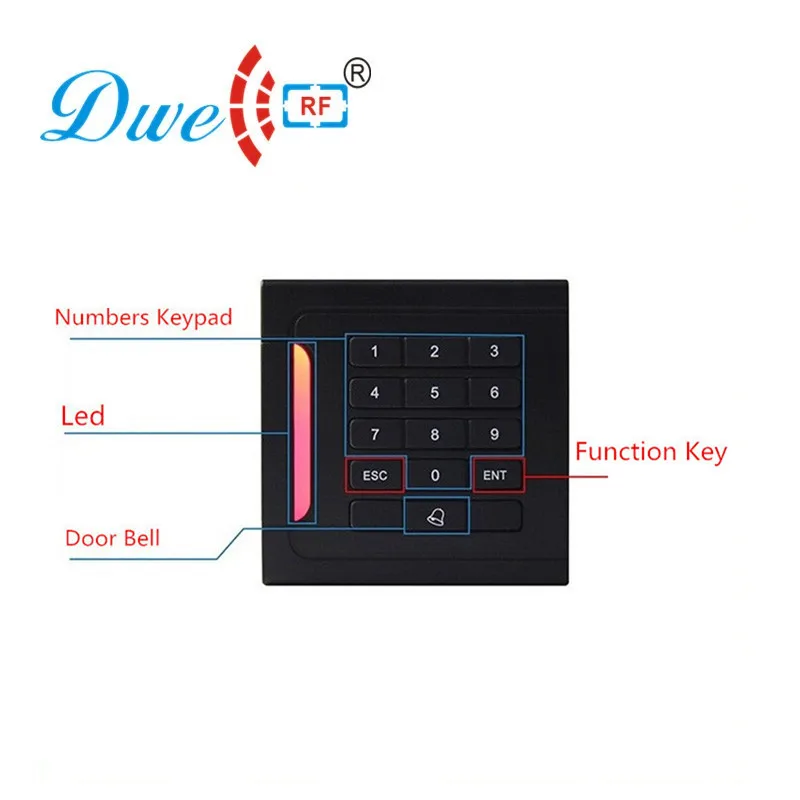 DWE CC RF Бесконтактный RFID считыватель карт клавиатура Wiegand 26 или Wiegand 34 сканер EM ID MF считыватель D302