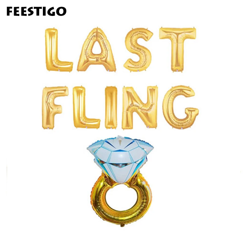 Decor Gold Party Decor One Last Fling Before The Ring Bachelorette Bachelorette Decor Bachelorette Party Party Real Foil