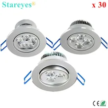 30 шт. 5 Вт 4 Вт 3 Вт AC85-265V высокая мощность светодиодный лампа для точечного светильника потолочный светильник лампа потолочный светильник подвесной светильник