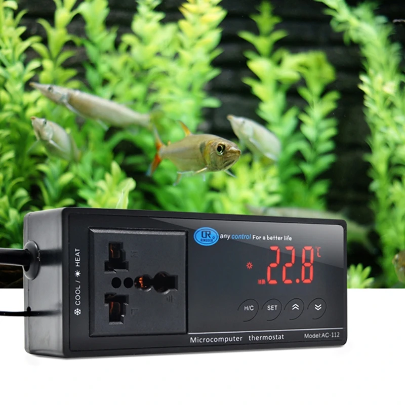 Цифровой светодиодный терморегулятор Термостат для аквариумная рептилия UK/EU/US Хэллоуин или Рождественский подарок