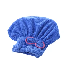 Быстросохнущая микрофибра для сушки волос полотенце бант Коралловое бархатное банное покрытие сильное водопоглощение волос сухой душ шапочка для ванной