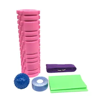 

HOT Yoga Fitness Hollow Foam Column+ Massage Ball+ Stretch Belt+ Latex Towel+ Muscle Pad Set Yoga Column Fitness Five-Piece Set