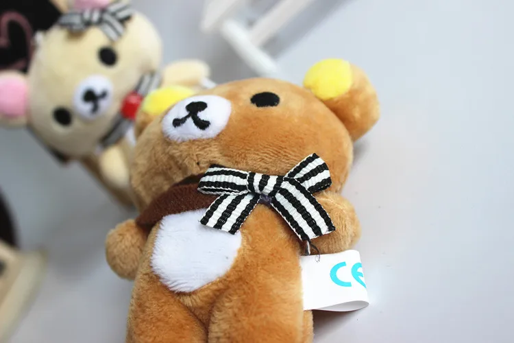 Оптовая продажа 12 шт./лот Rilakkuma Набивная игрушка Медведь кукла 10 см небольшой