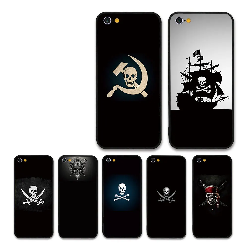 Крутой символ Jolly Roger Flag чехол для iPhone 5 6 6S 7 8plus 7plus 6plus X XR XS Max чехол-бампер |