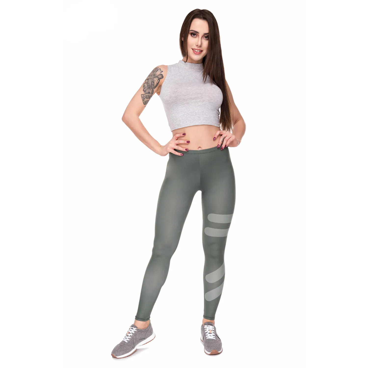 Women Fitness Leggings Workout High Waist Leggins Sexy Jeggings Khaki Arrow Printed Pants Push Up Athleisure Slim Skinny Legging Leggings