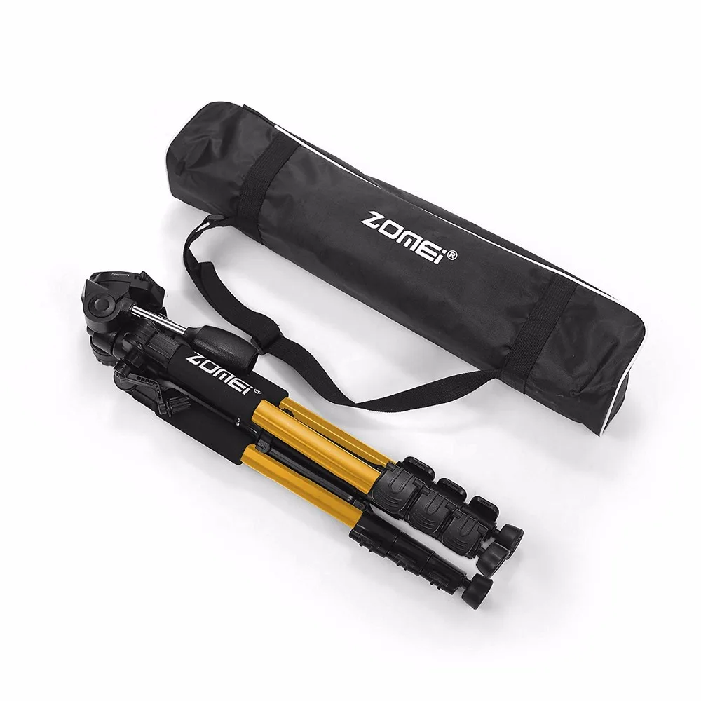 Nuevo respectivamente trípode Z666 profesional portátil de aluminio trípode de cámara accesorios soporte con cabeza Pan para Canon cámara Dslr - 6