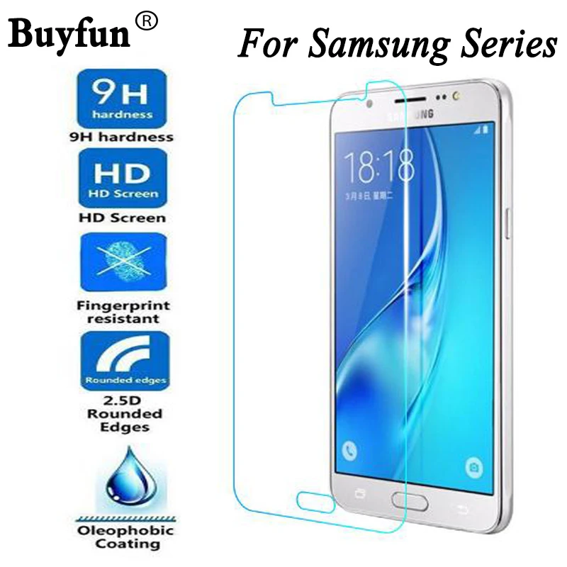

9H Tempered Glass Screen Protector Film For Samsung Galaxy S2 S3 S4 S5 S6 S7 S7272 S7582 S562 mini T280 T285 Film Glass Case