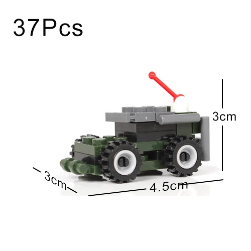 Творческий автомобиль грузовик Танк серии развивающие строительные блоки игрушки для мальчиков 6 лет DIY Gif маленькие Кирпичи совместимы - Цвет: VDM84015