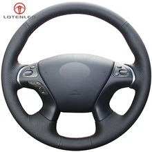 Lqtenleo черная искусственная кожа рулевого колеса автомобиля крышки для Infiniti JX35 м M25 M35 M37 M56 Q70 QX60 Nissan Murano Pathfinder