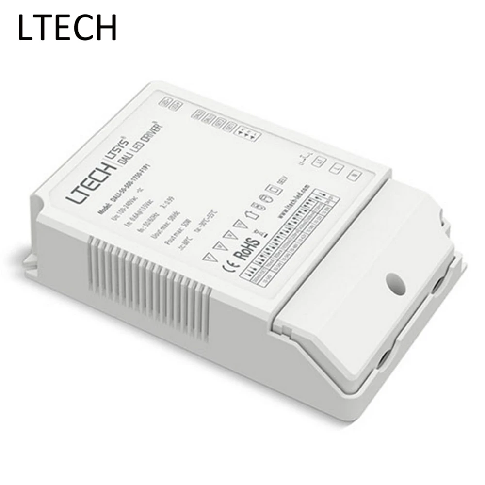 

LTECH DALI-50-500-1750-F1P1 CC Led DALI Dimming Driver AC100-240V Input 50W 500-1750mA Output DALI/PUSH DIM Led Power