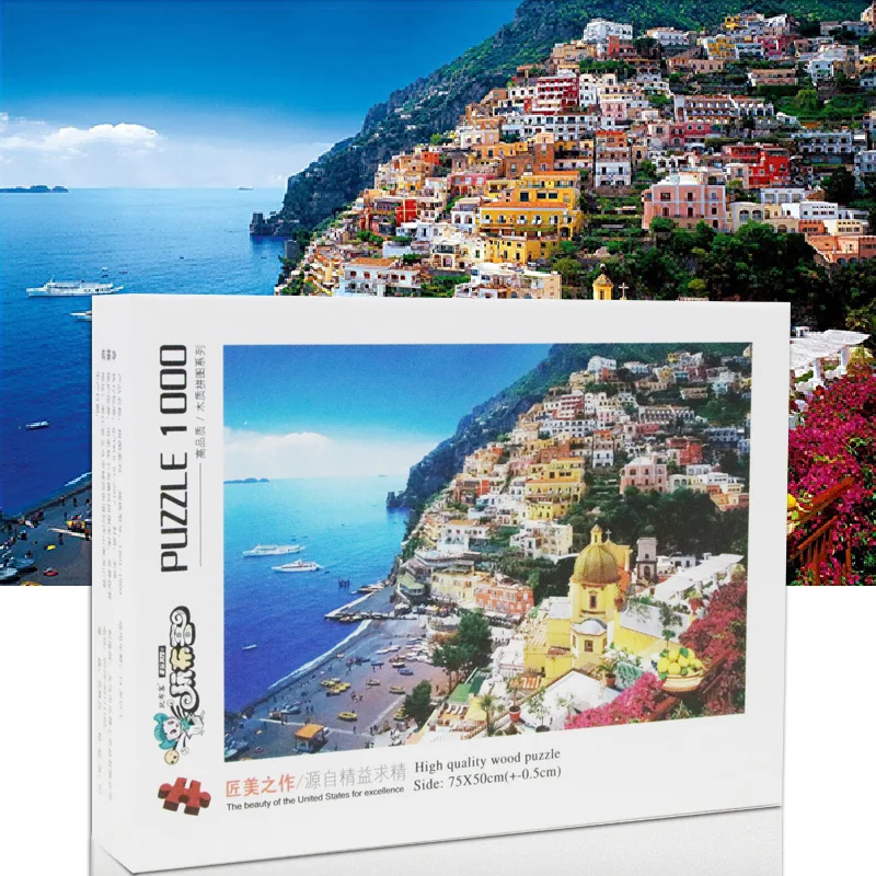 

Jigsaw Puzzles for Adults 520/1000/1500 Pieces Cartoon Landscape Parent-Child Interactive Games Puzzle Children Educational Toys