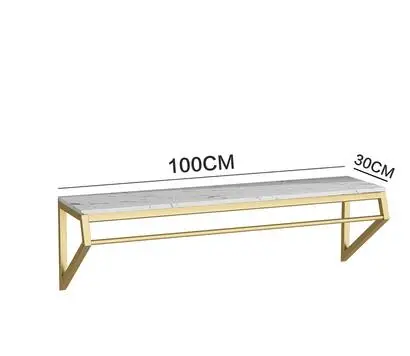Золотистая одежда витрина для магазина настенная креативная Женская полка для магазина одежды настенные вешалки стеллажи