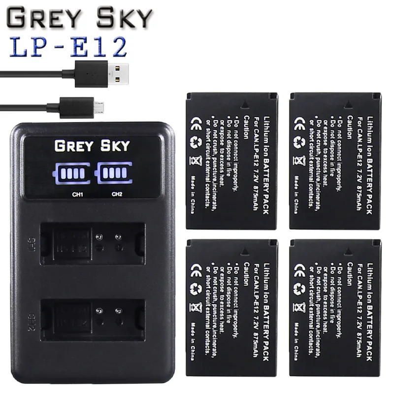 

bateria LP-E12 LPE12 LP E12 Camera Battery+Charger for Canon M 100D Kiss X7 Rebel SL1 EOS M10 EOS M50 DSLR camera accessories