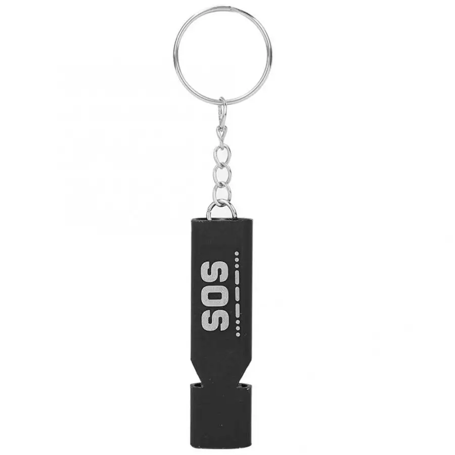 

1pcs Outdoors 120 Decibel Portable Keychain Whistle Stainless Steel Double Pipe Emergency Survival Whistle Multifunction Tool