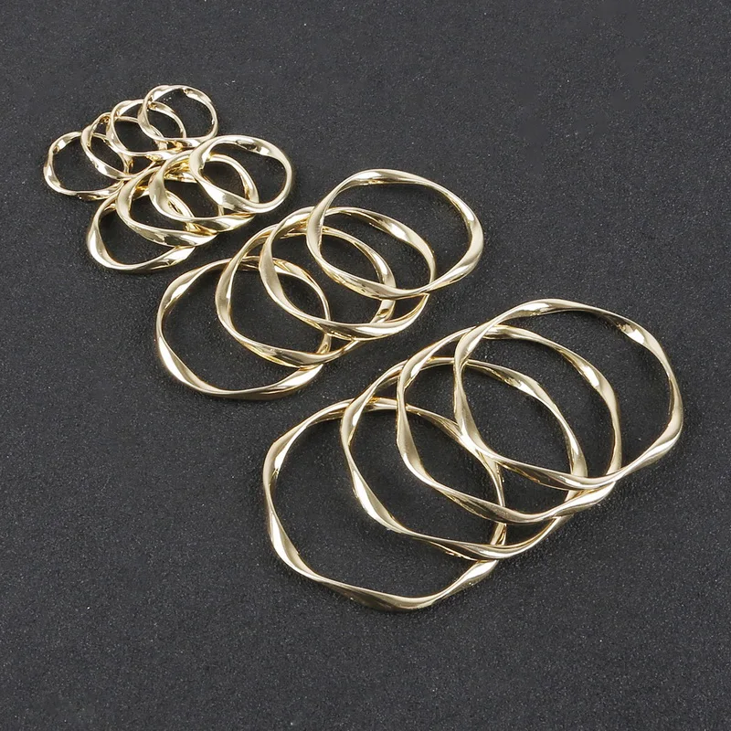 Fashion 4pcs/lot Geometric Circle Shape Zinc Alloy Charm Pendant for