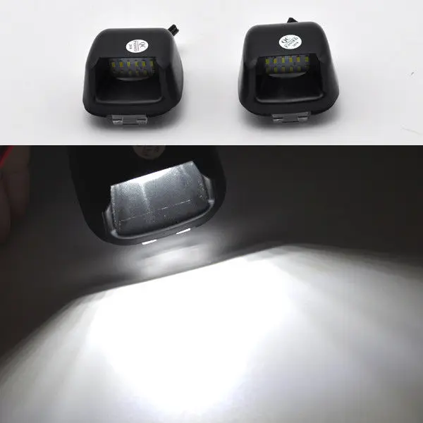 

2x 6000k White LED License Plate Light For Nissan Navara D40 2004-2018 Frontier