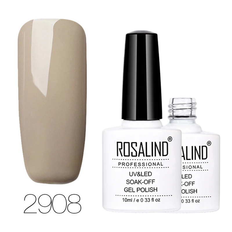ROSALIND гель 1S 18 Серый Цвет Серия ногтей Гель-лак замочить от Vernis полуперманентный УФ-Гель-лак для ногтей - Цвет: RD2908