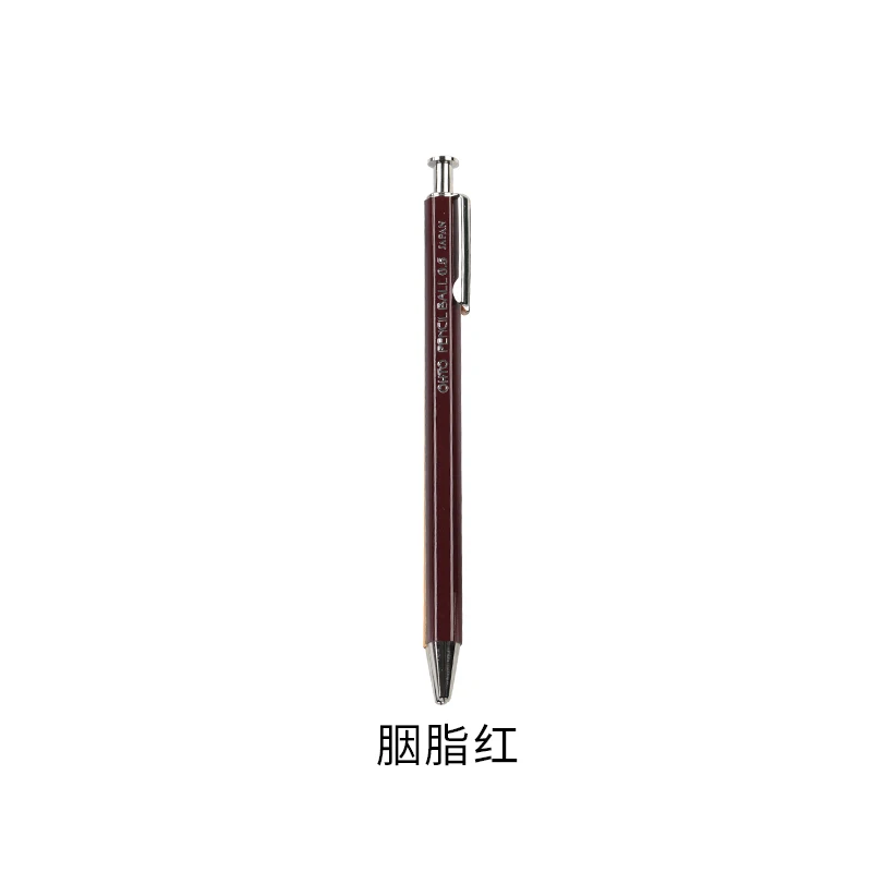 Япония охто карандаш мяч цветной деревянная шариковая ручка NBP-450E Бизнес Офис подпись ручка 0,5 мм 1 шт - Цвет: Rose Red