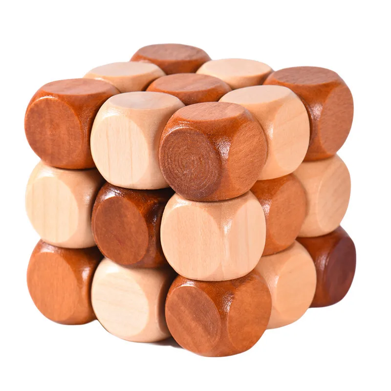 

Hot New Puzzle Brain Training Toy Kong Ming Luban Lock for Adult Children Square Shape Wooden Puzzles Cube Educational Toy