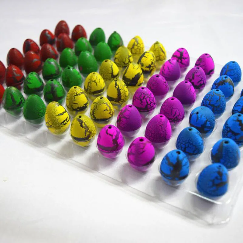 

60Pcs/lot New Small Practical Jokes Children's Educational Toy Easter Hatching Dinosaur Egg Toys