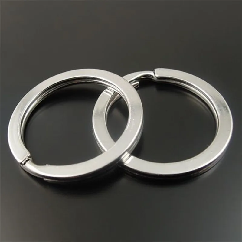 20pcs/pack Circle Key Rings 25*25*3mm Silver Key Clasp Key Holder Round